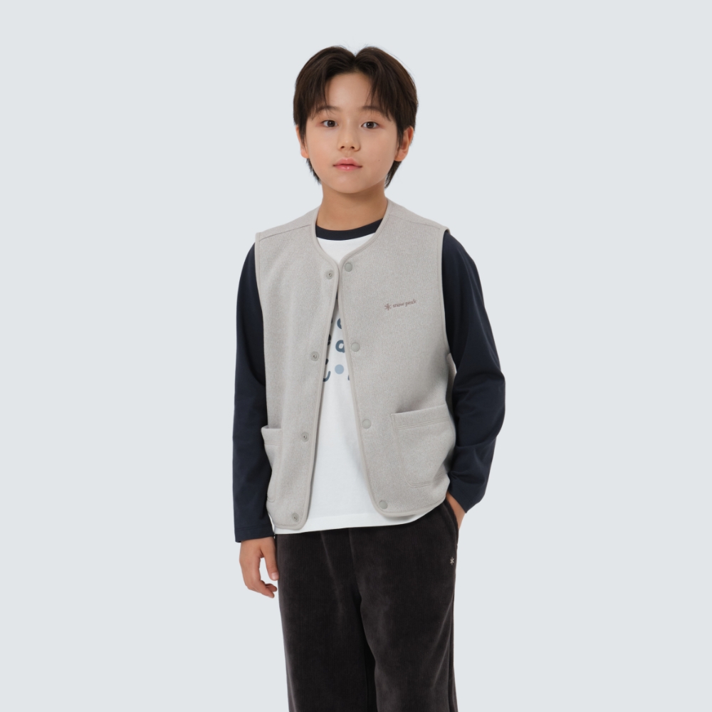 키즈 니트 베스트 Sand Beige