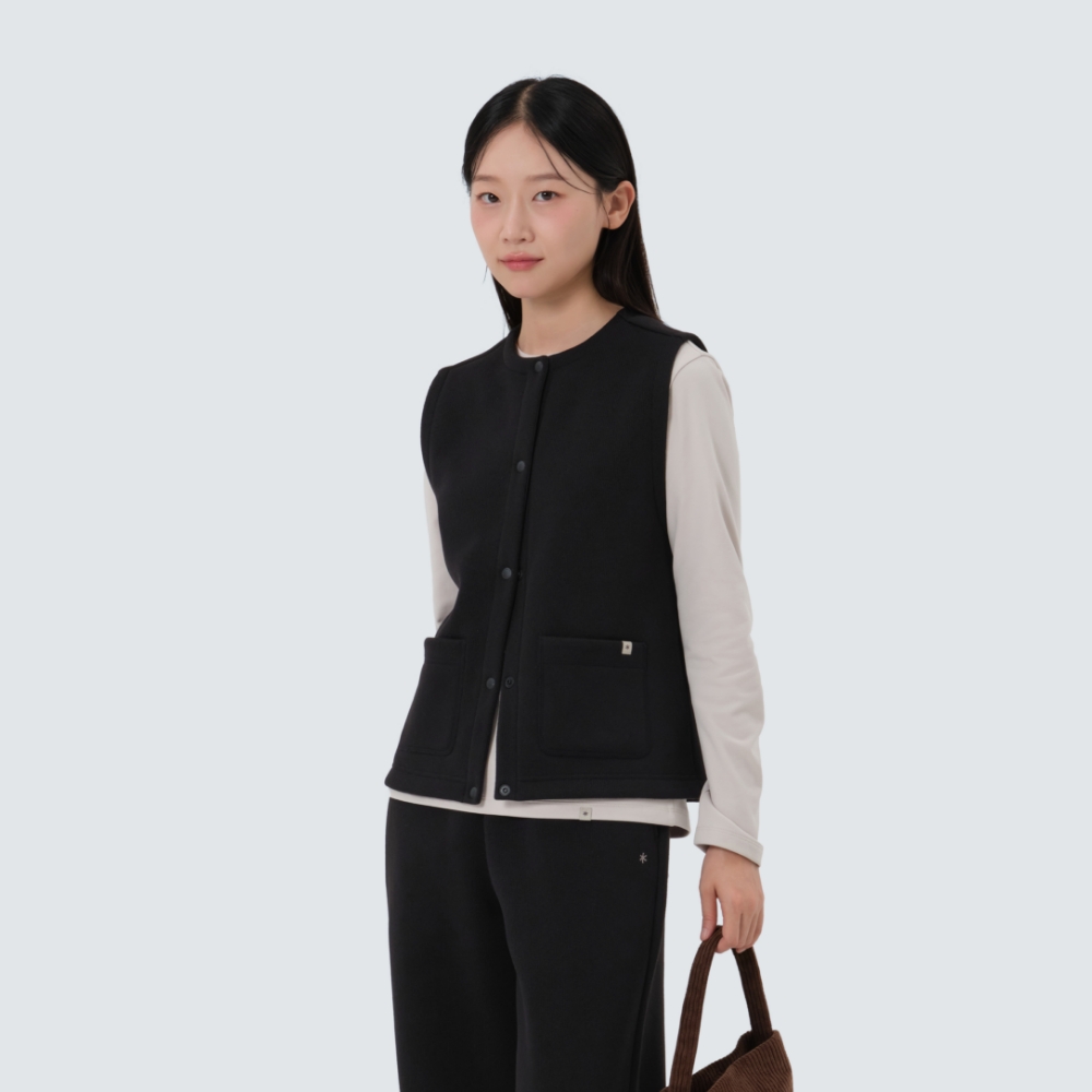 니트 여성 베스트 Black