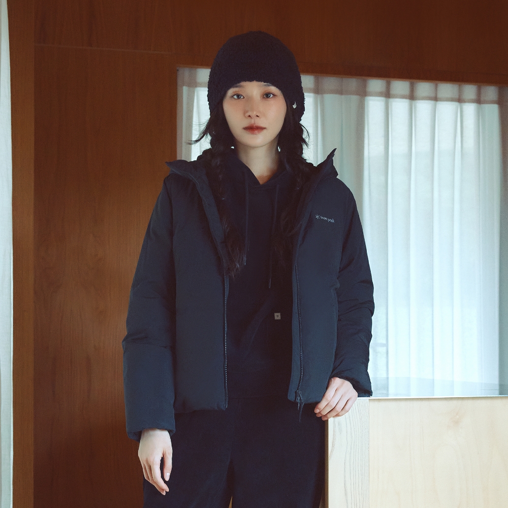 랜드 여성 후드 경량 다운 자켓 Black