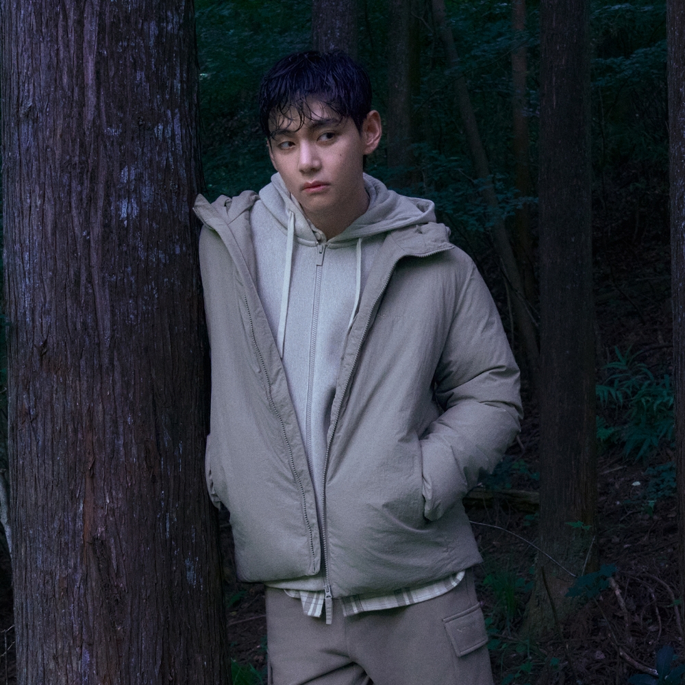 랜드 후드 경량 다운 자켓 Fog Gray