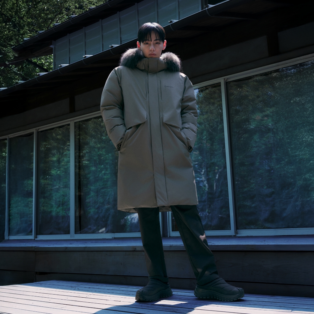 라고 약기모 슬림 밴딩 팬츠 Black