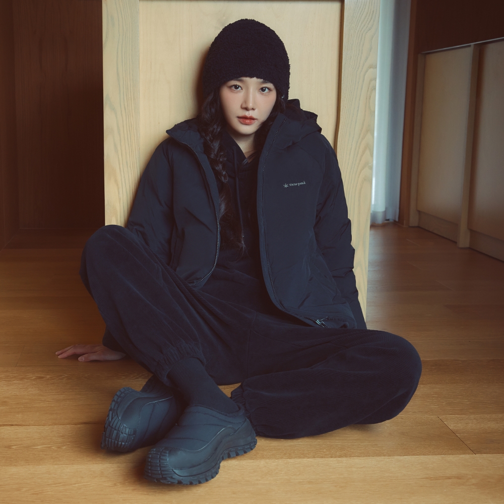 코듀로이 여성 조거 팬츠 Black