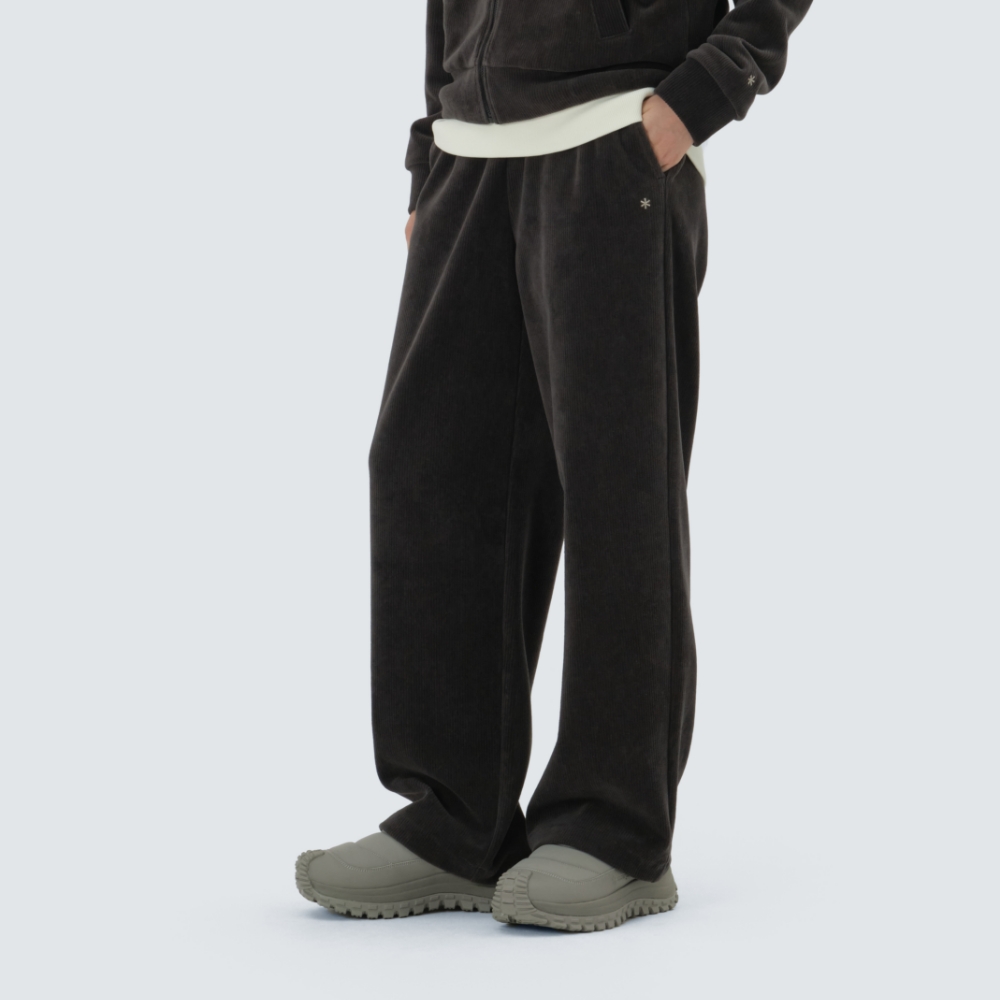 코듀로이 여성 세미 와이드 팬츠 Dark Charcoal