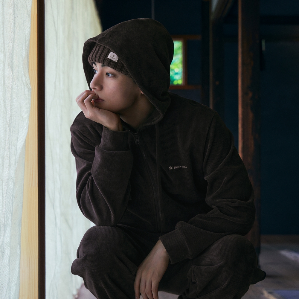 코듀로이 후드 집업 Choco Brown