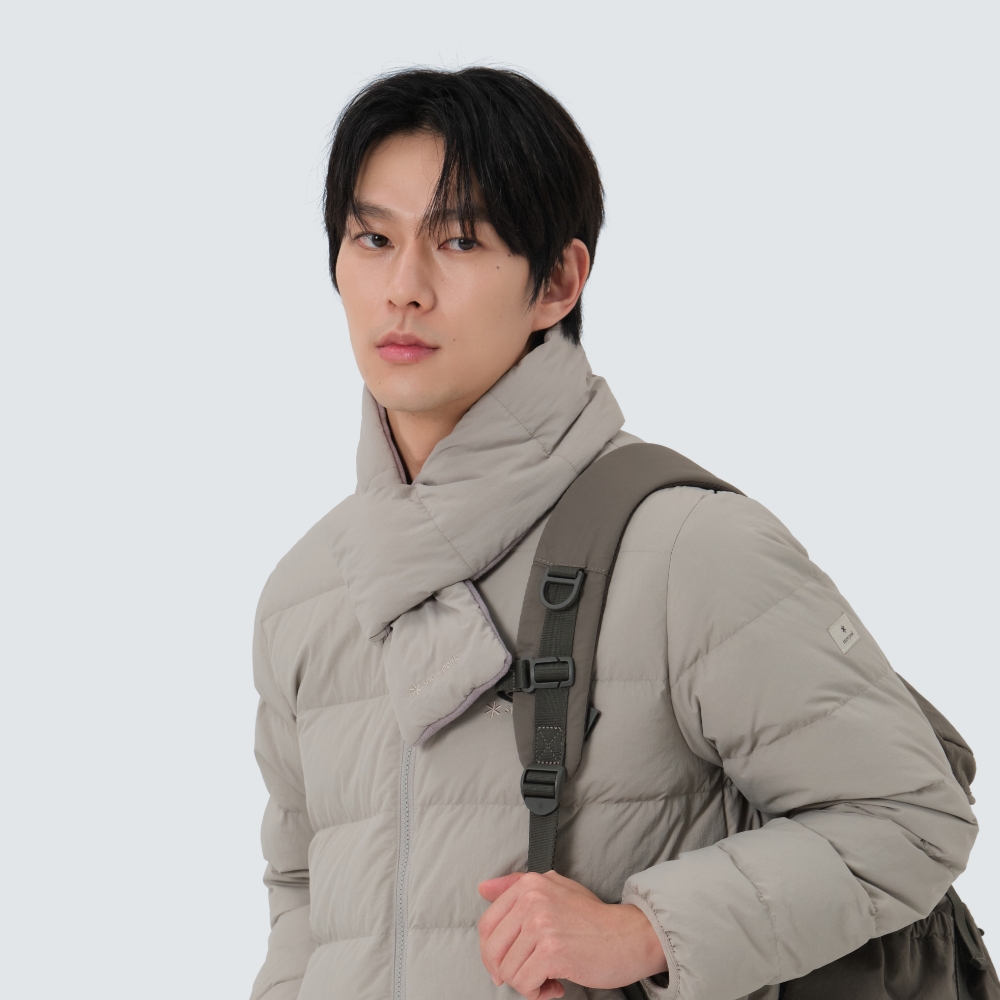 랜드 경량 프리마로프트 패딩 머플러 Fog Gray