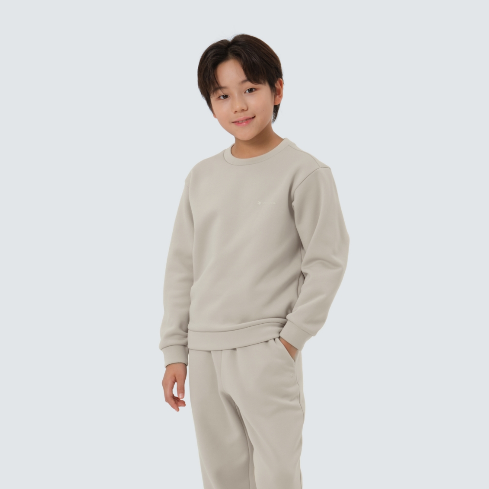 키즈 써밋그리드 맨투맨 Oatmeal