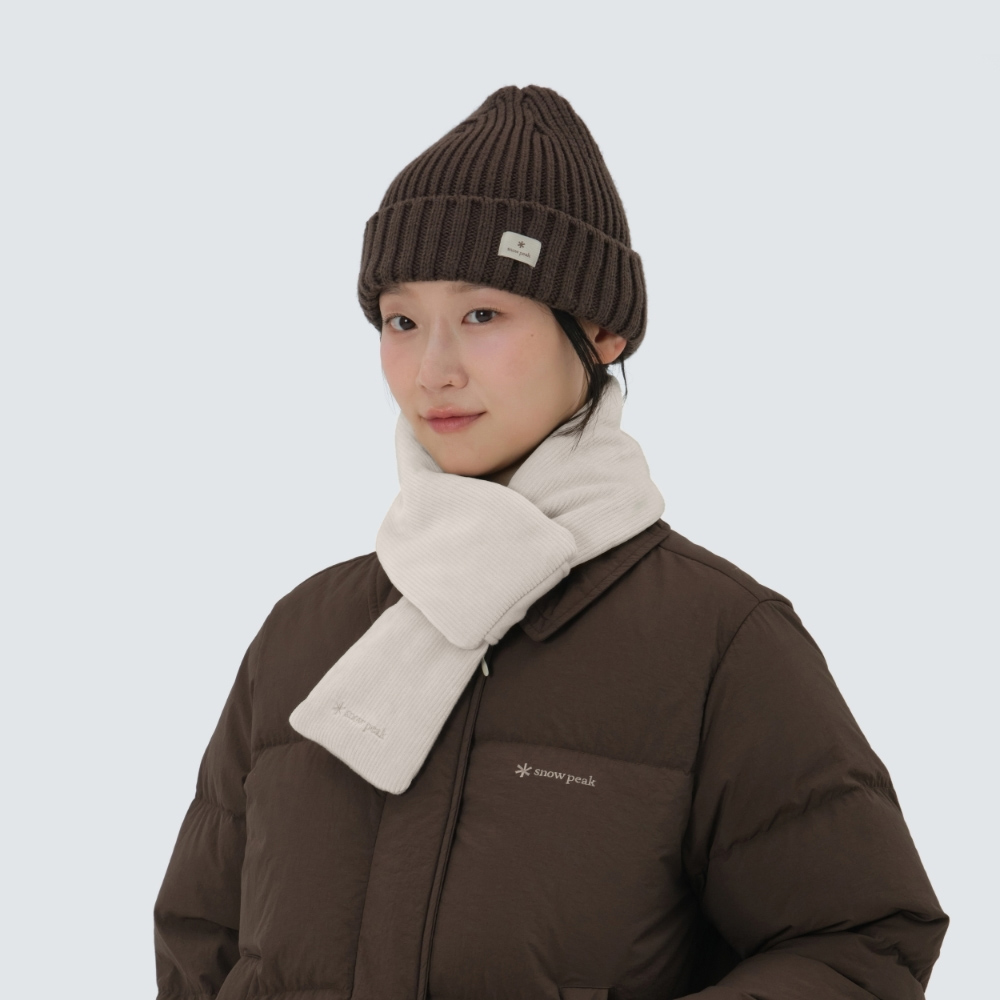 코듀로이 프리마로프트 패딩 머플러 Light Beige