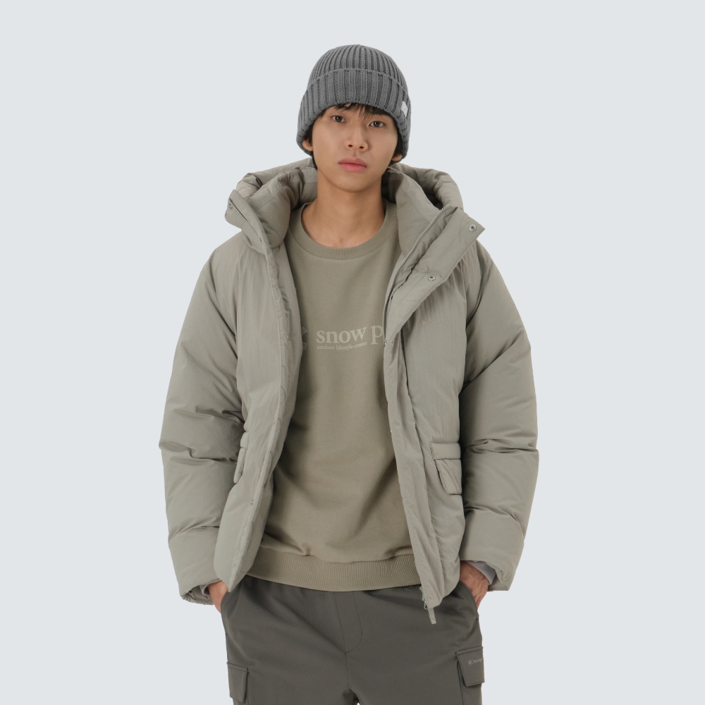 시티캠퍼 후드 헤비 다운 자켓 Fog Gray