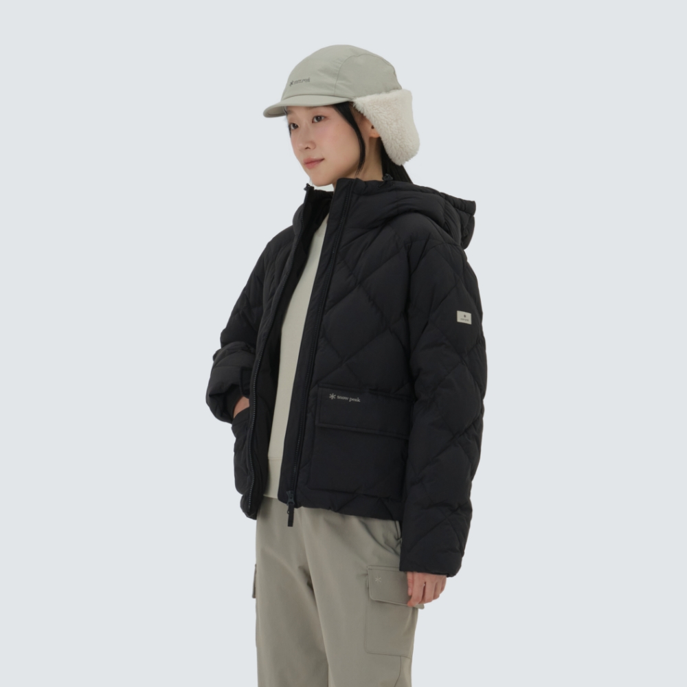 랜드에어 여성 다이아 퀼팅 다운 자켓 Dark Charcoal