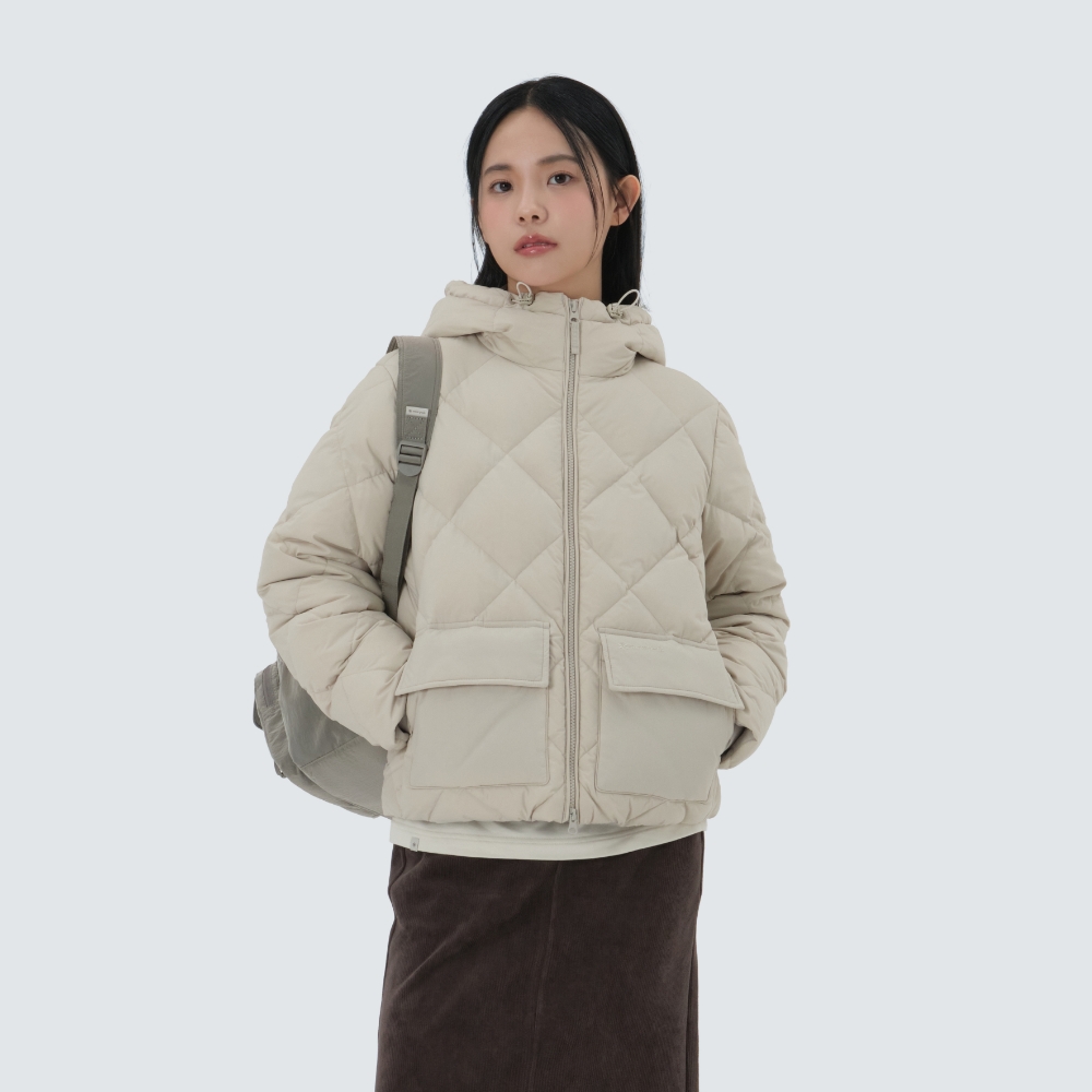 랜드에어 여성 다이아 퀼팅 다운 자켓 Light Beige