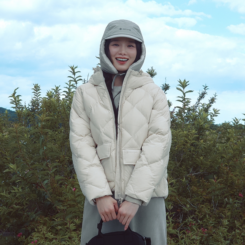 랜드에어 여성 다이아 퀼팅 다운 자켓 Peach