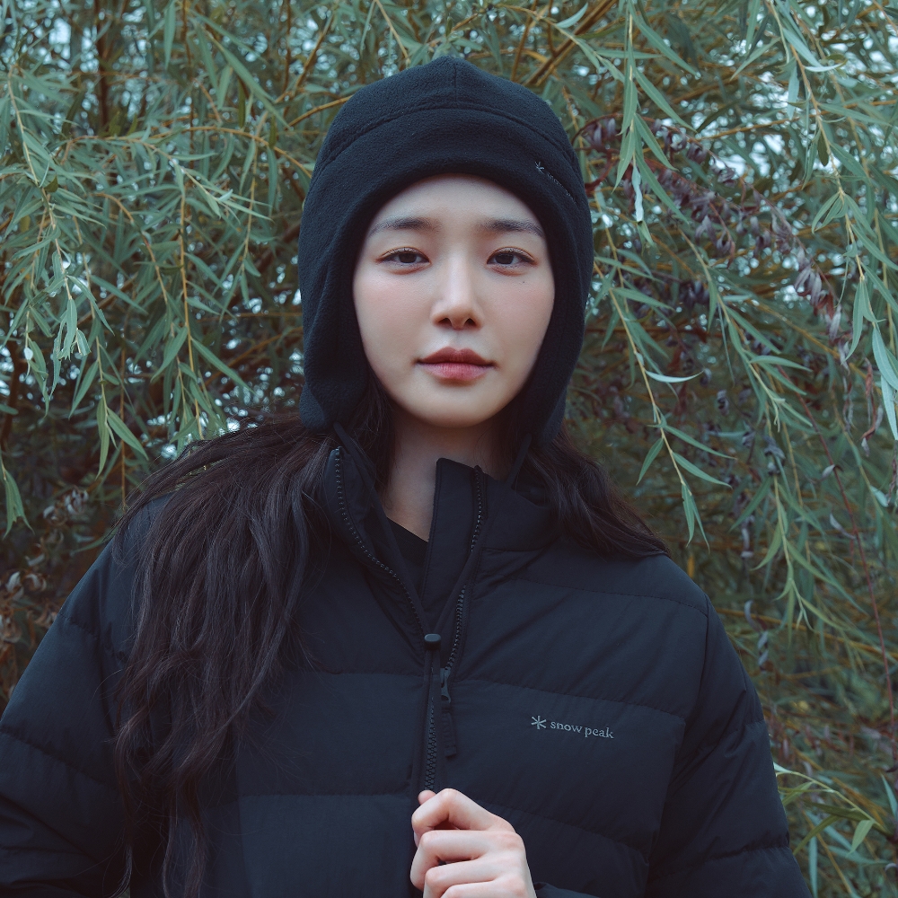 플리스 이어플랩 비니 Black