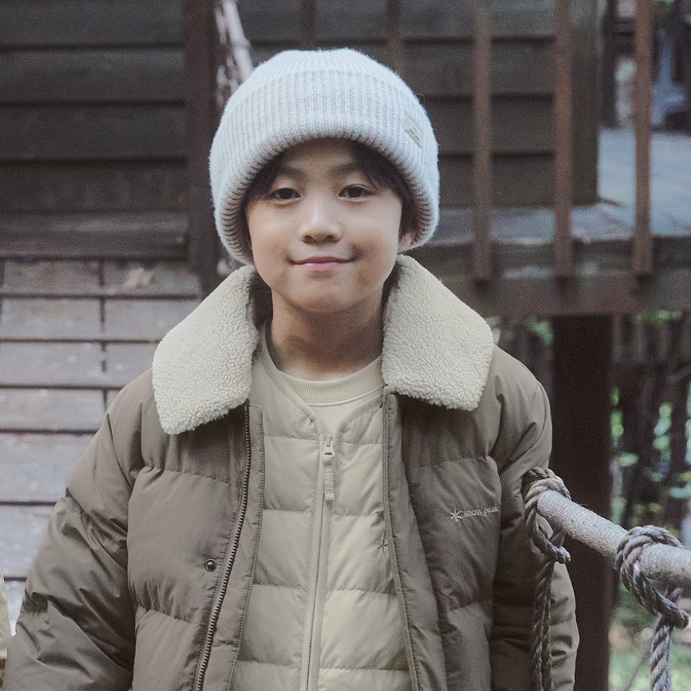 키즈 랜드에어 카라 부클넥 헤비 다운 자켓 Dark Khaki