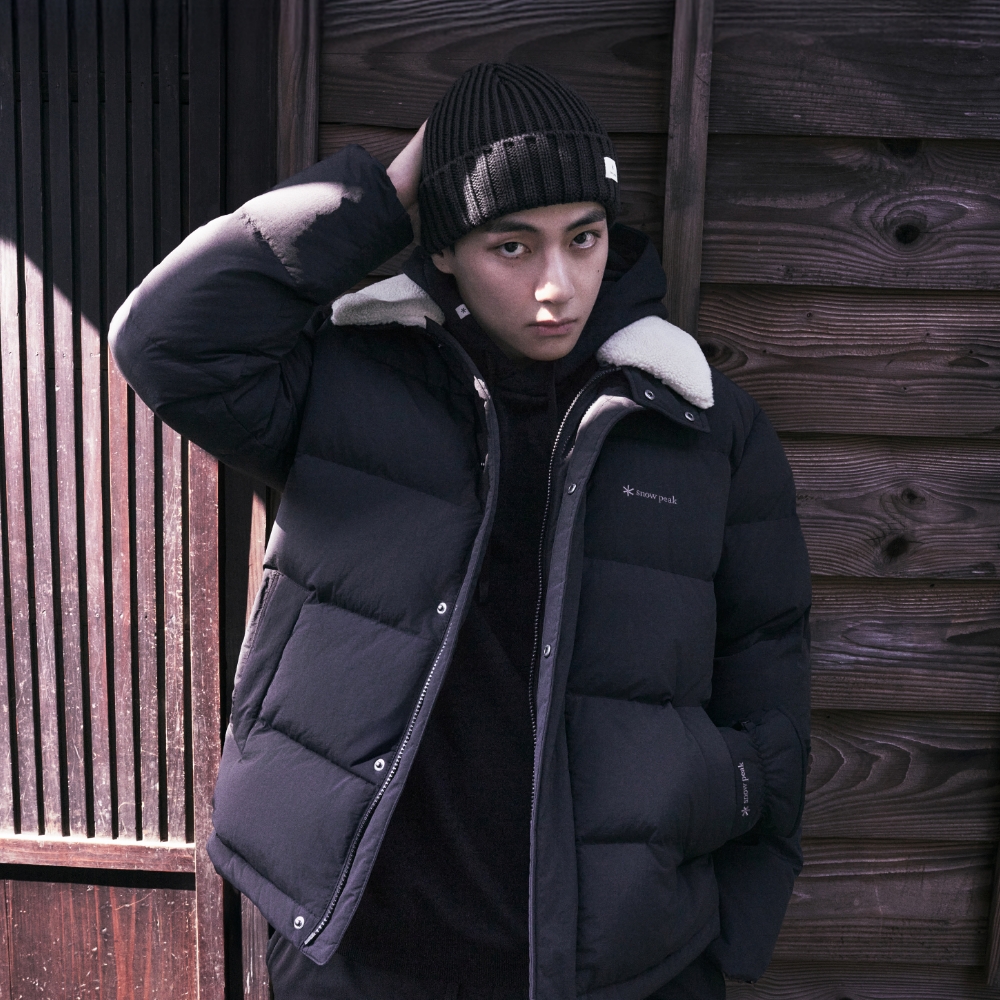 카라 부클넥 헤비 다운 자켓 Dark Charcoal