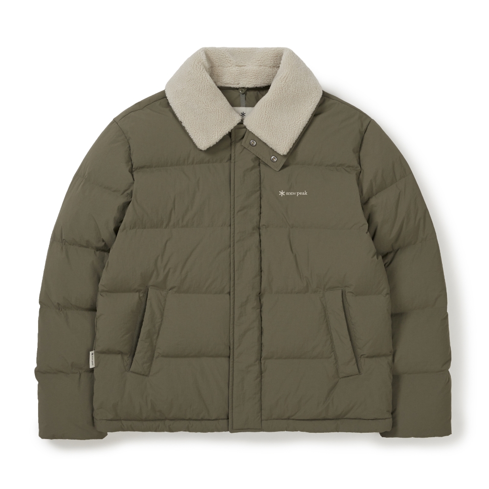 카라 부클넥 헤비 다운 자켓 Khaki