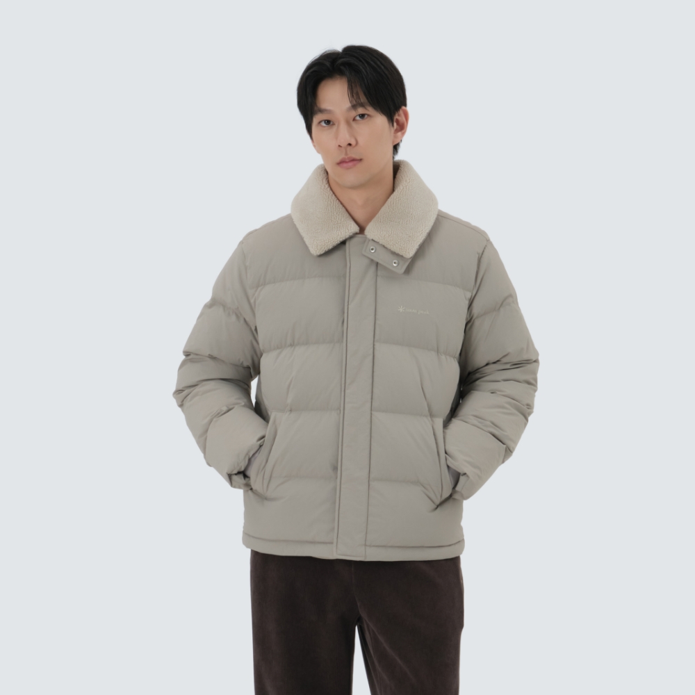 카라 부클넥 헤비 다운 자켓 Fog Gray