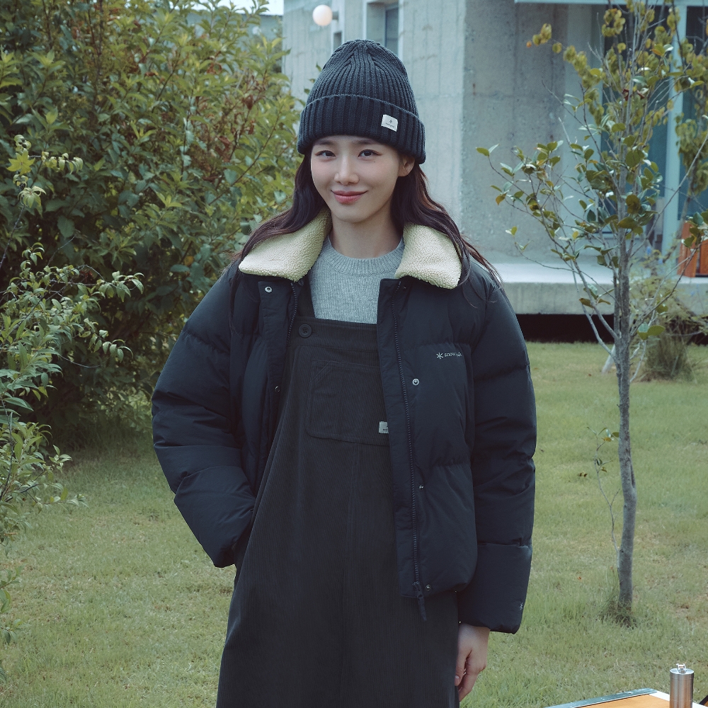 여성 카라 부클넥 헤비 다운 자켓 Dark Navy