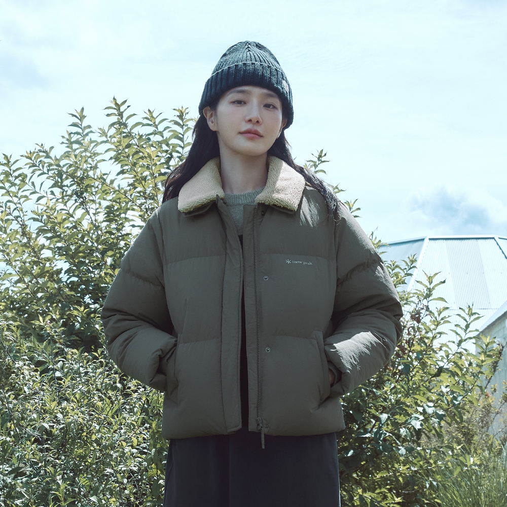 여성 카라 부클넥 헤비 다운 자켓 Dark Khaki