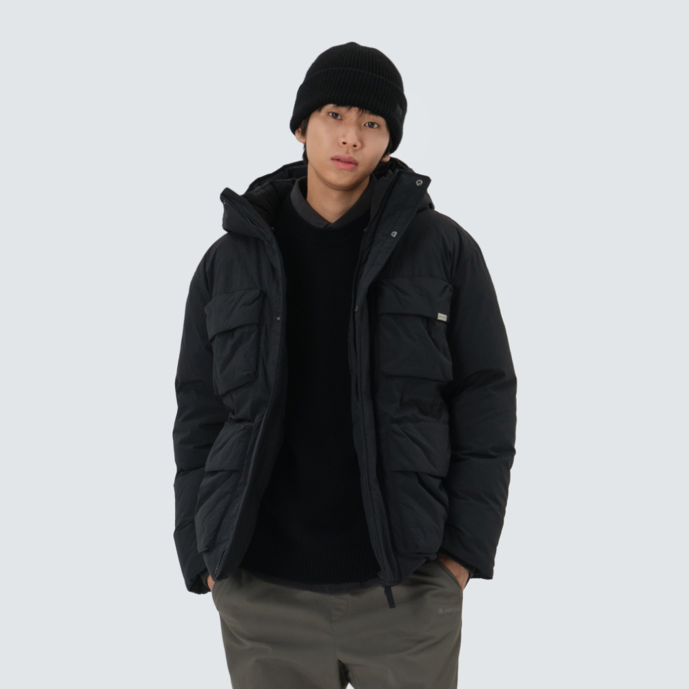 랜드 중기장 헤비 다운 자켓 Dark Charcoal