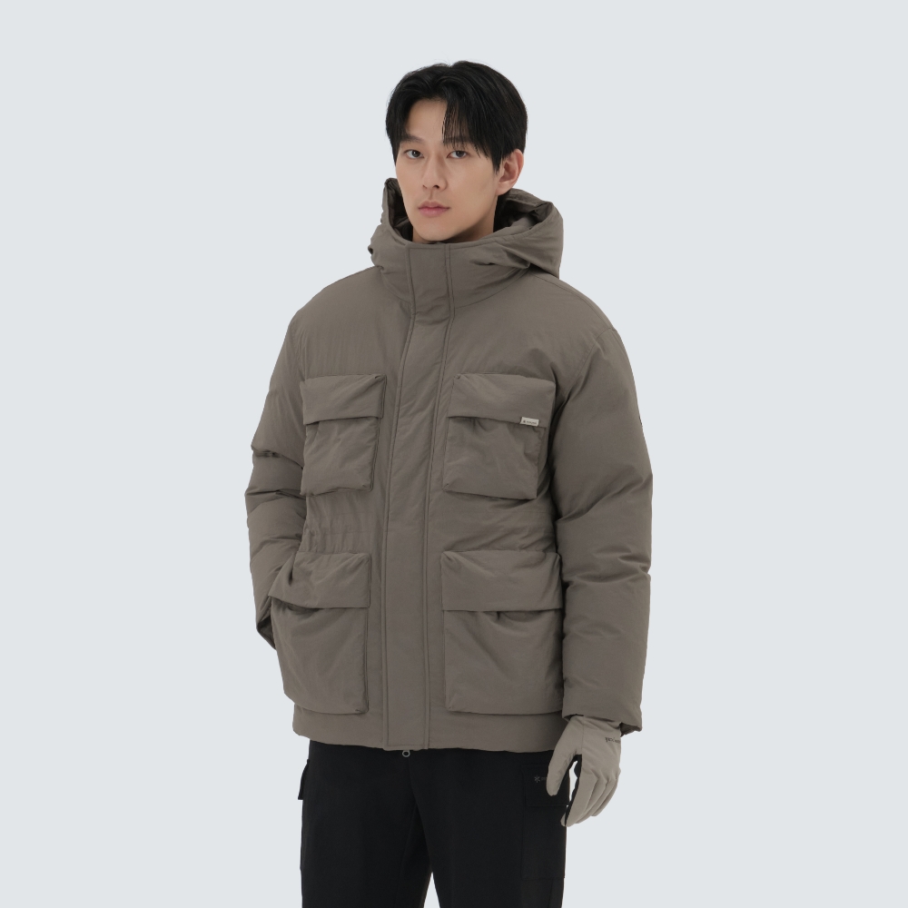 랜드 중기장 헤비 다운 자켓 Dark Khaki