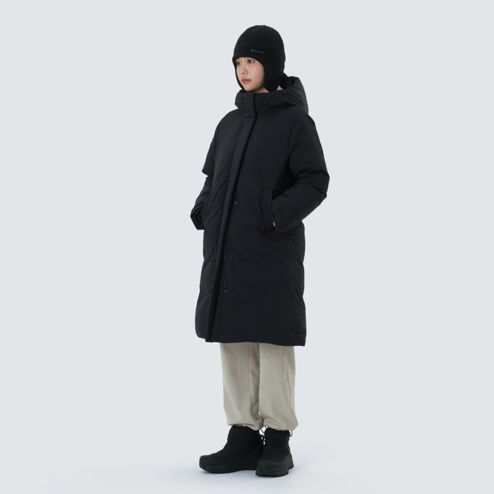 시티캠퍼 여성 롱 다운 자켓 Black