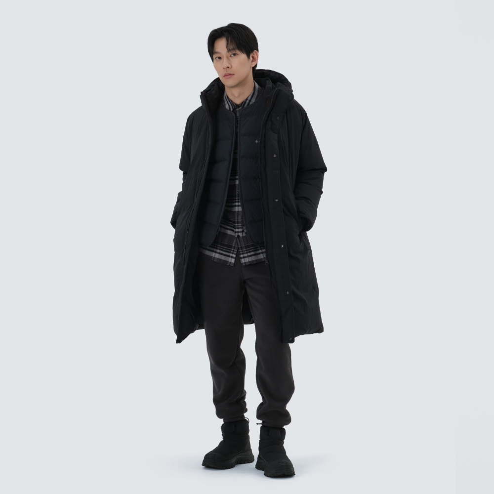 시티캠퍼 롱 다운 자켓 Black