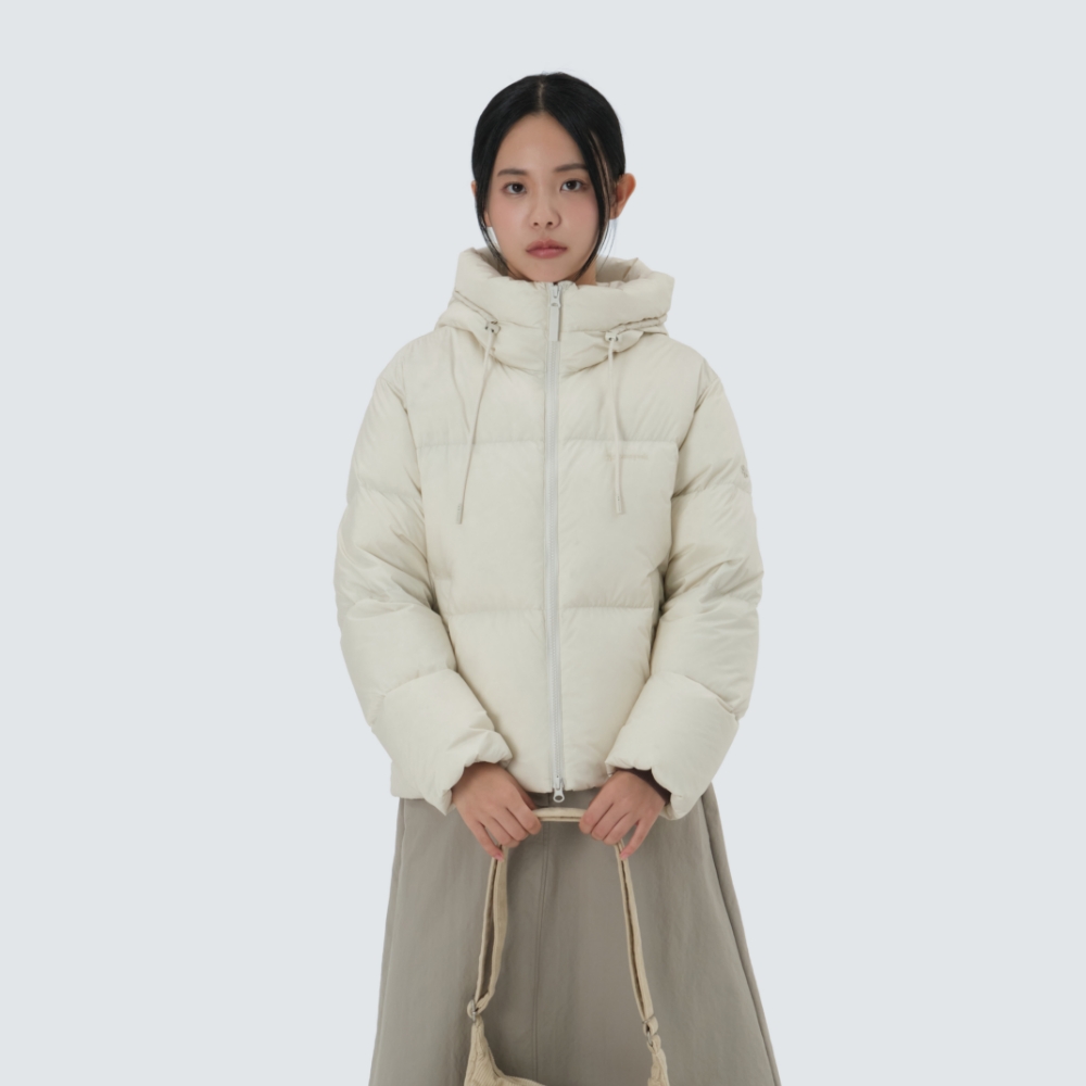 퍼피나 여성 후드 헤비 다운 자켓 Sand Beige