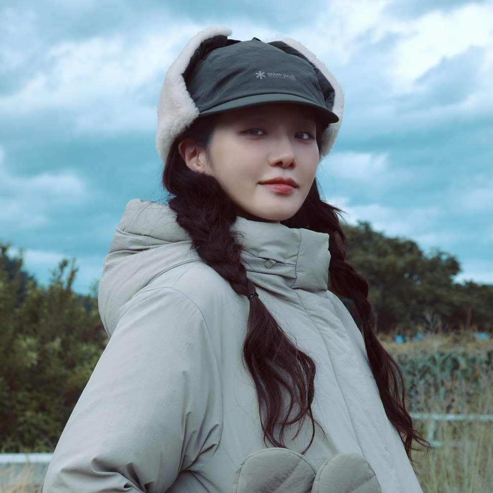메리노울 프리마로프트 패딩 이어플랩 캡 Dark Khaki