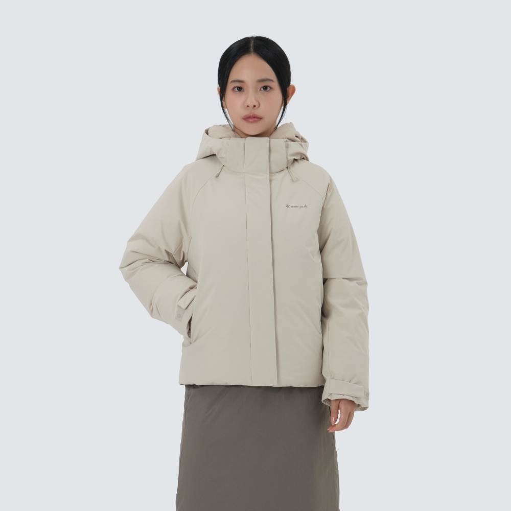 2L 티타닉 여성 후드 헤비 다운 자켓 Light Beige