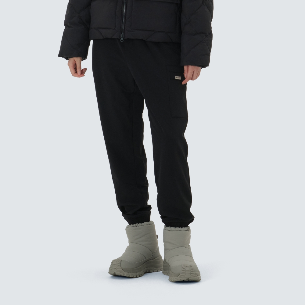 라고 기모 조거 팬츠 Black