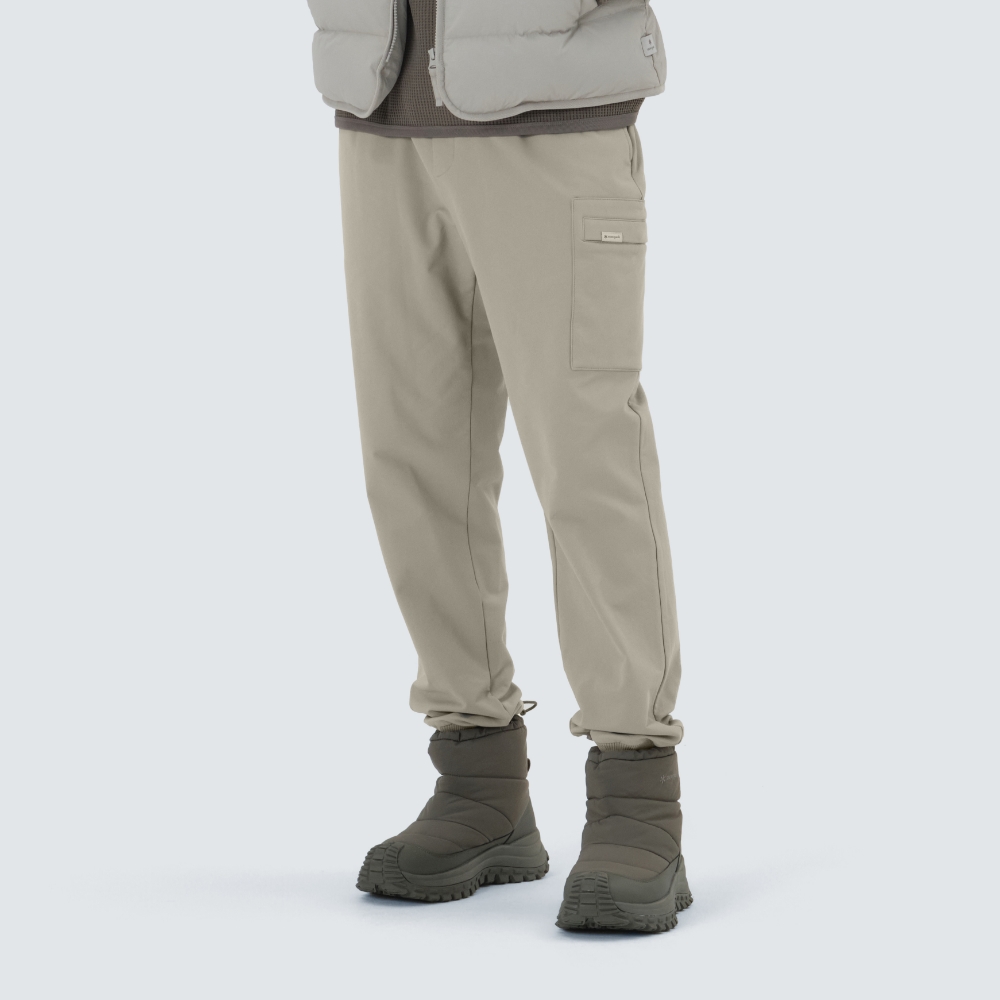 라고 기모 조거 팬츠 Beige Gray