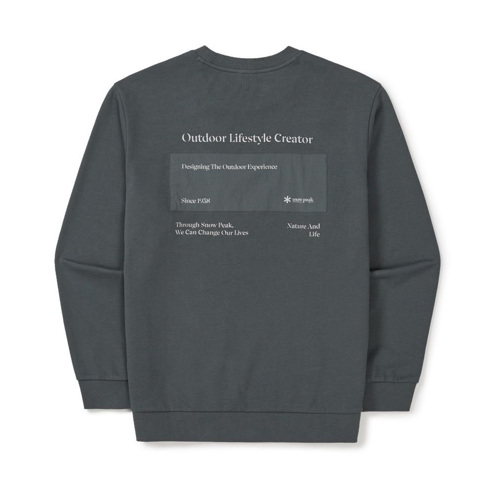 랜드 레터링 우븐 패치 맨투맨 Urban Green