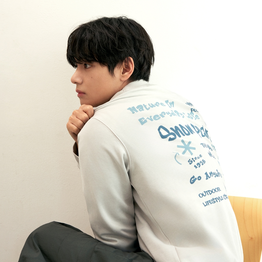 두들 그래픽 맨투맨 Ice Gray