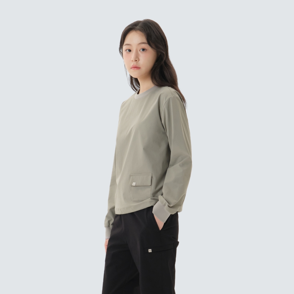 라고 여성 맨투맨 Khaki Gray