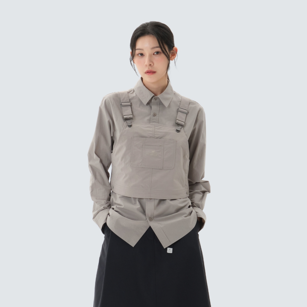 클랜드 슬리브리스 베스트 Fog Gray