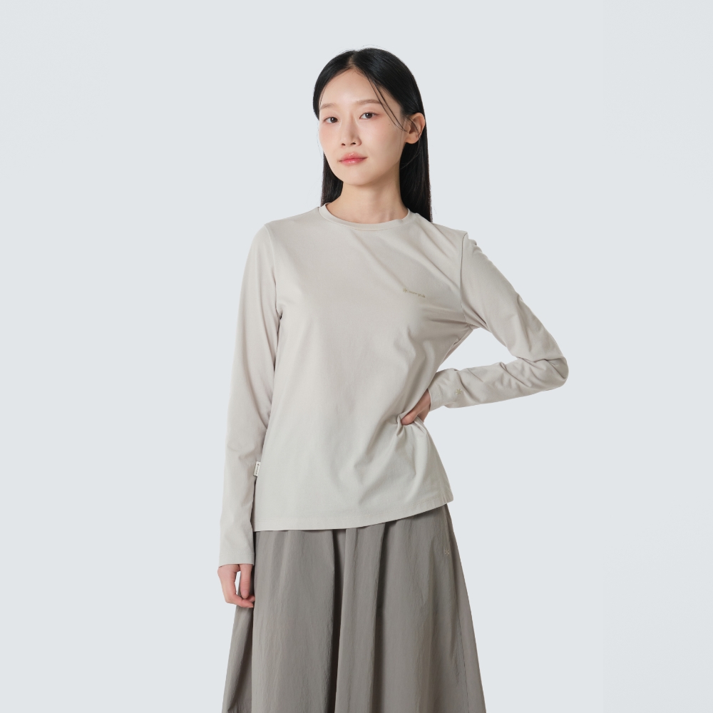 퀵드라이 프라임플렉스 여성 긴팔 티셔츠 Light Beige