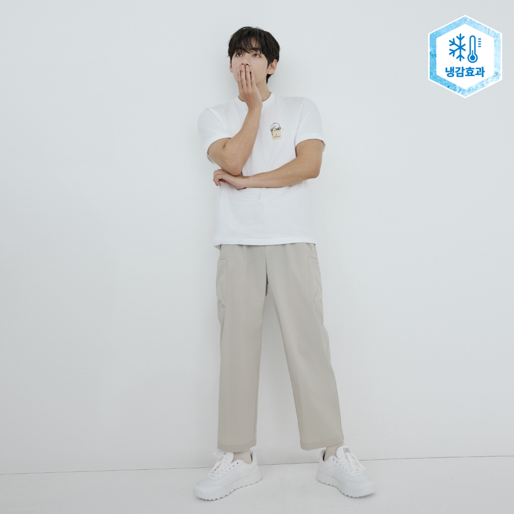 루트 세미 와이드 포켓 팬츠 Light Beige