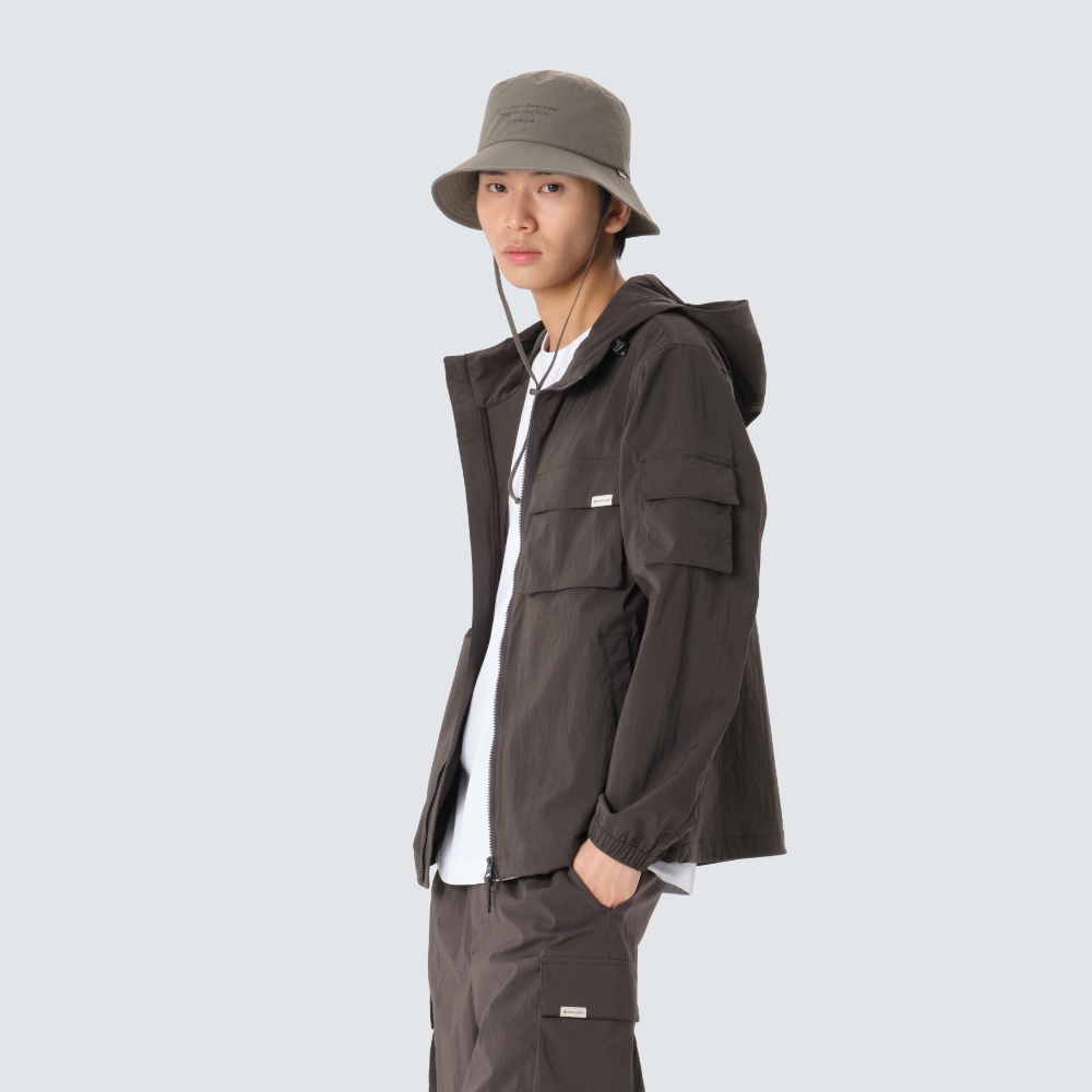 루트 아웃 포켓 바람막이 Chocolate Khaki