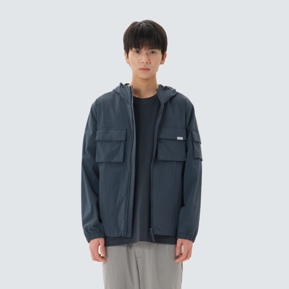 루트 아웃 포켓 바람막이 Vintage Blue