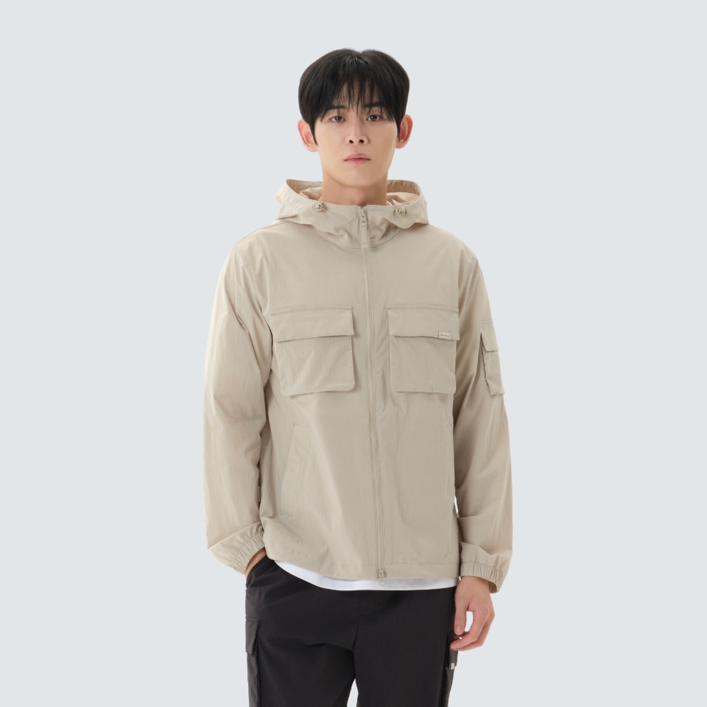 루트 아웃 포켓 바람막이 Light Beige