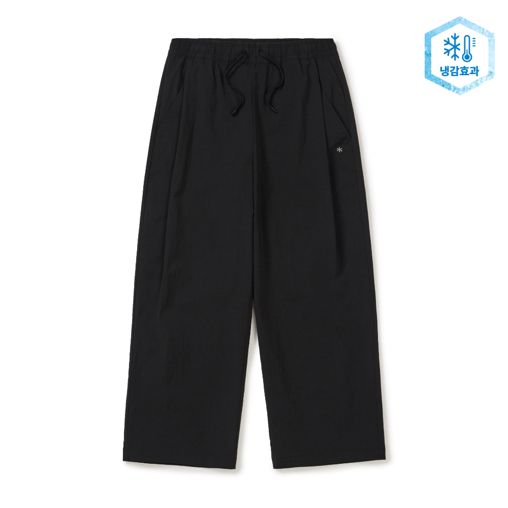 루트 여성 세미 와이드 팬츠 Black