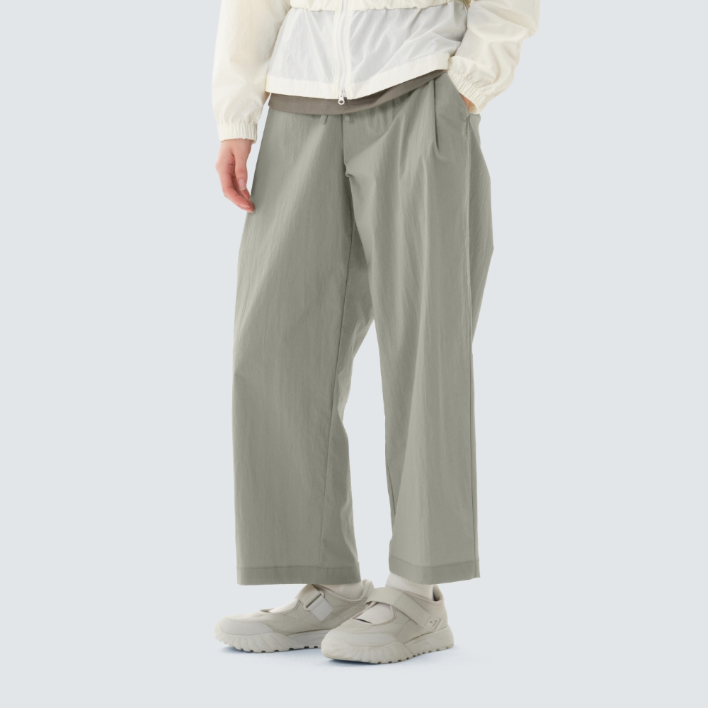 루트 여성 세미 와이드 팬츠 Khaki Gray