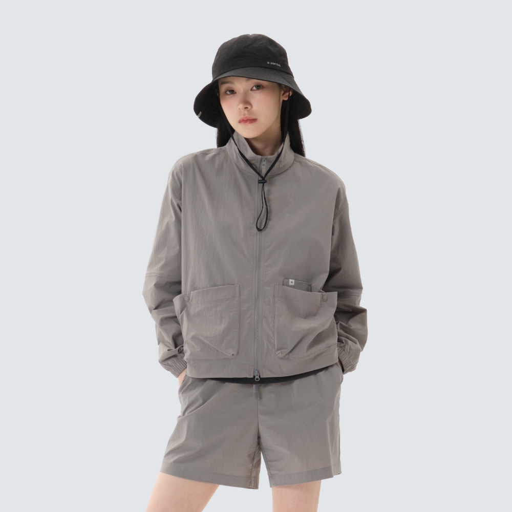 루트 여성 스탠드넥 바람막이 Vintage Gray