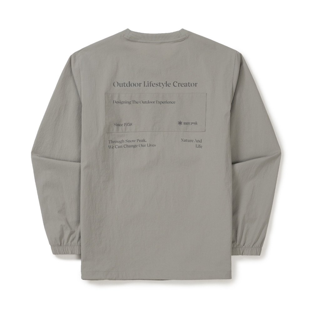 루트 레터링 우븐 패치 맨투맨 Fog Gray