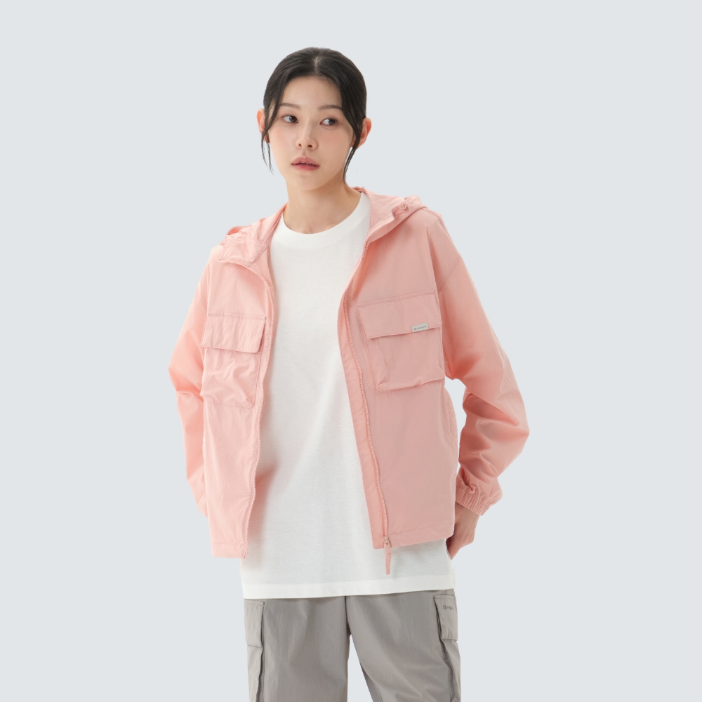 루트 여성 포켓 바람막이 Light Pink