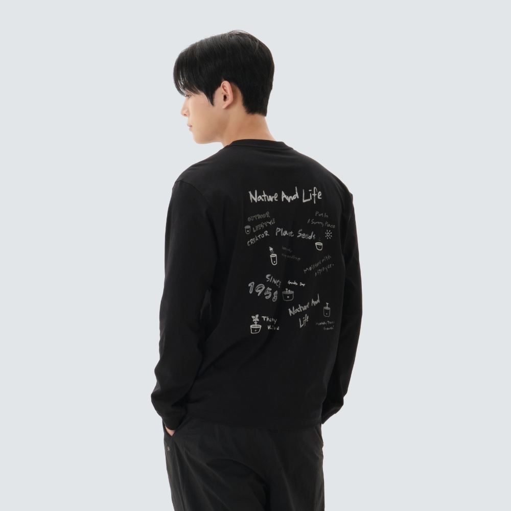 에어로쿨 크레용 긴팔 티셔츠 Black