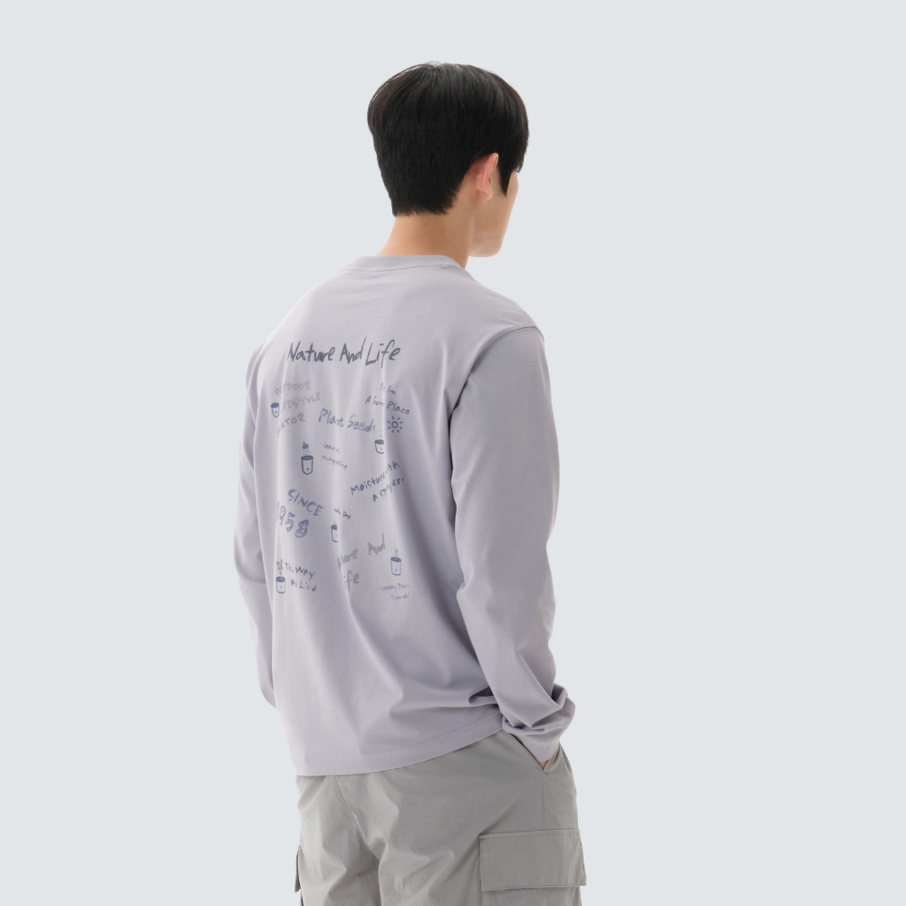 에어로쿨 크레용 긴팔 티셔츠 Gray Blue