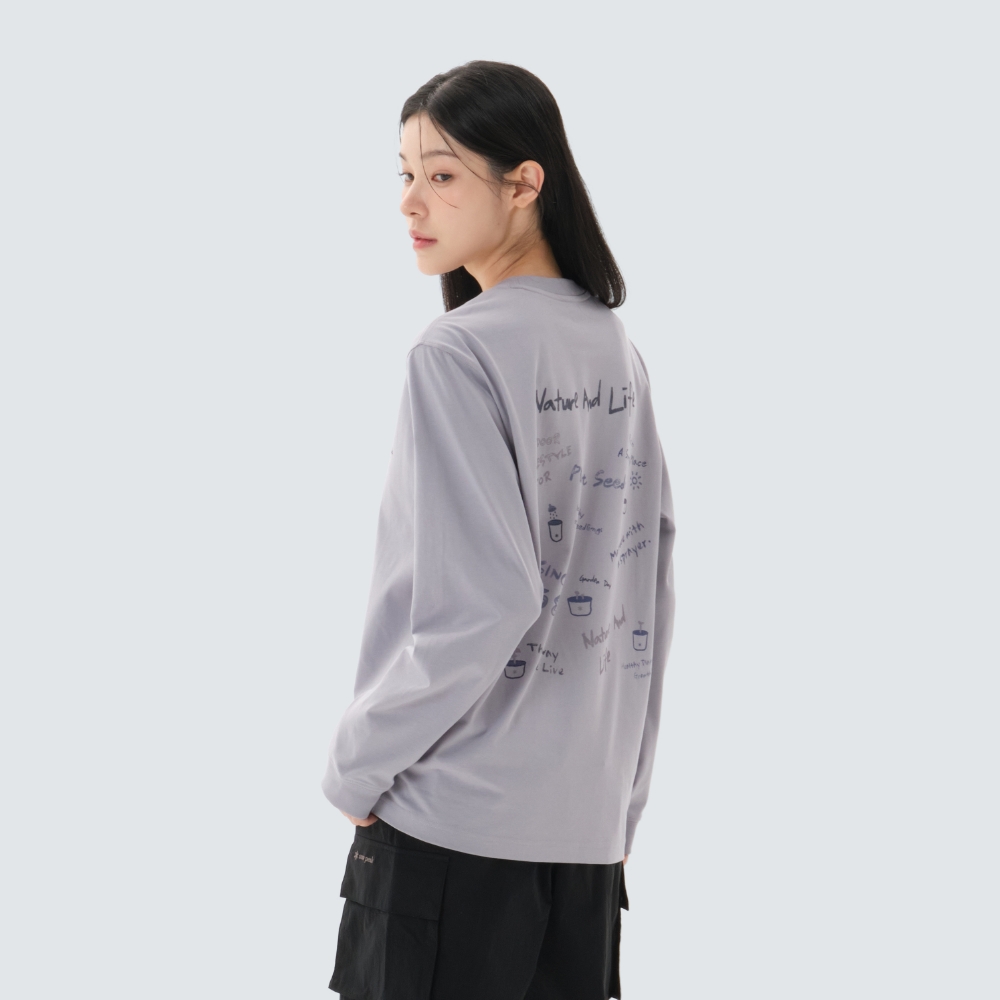 에어로쿨 크레용 긴팔 티셔츠 Gray Blue