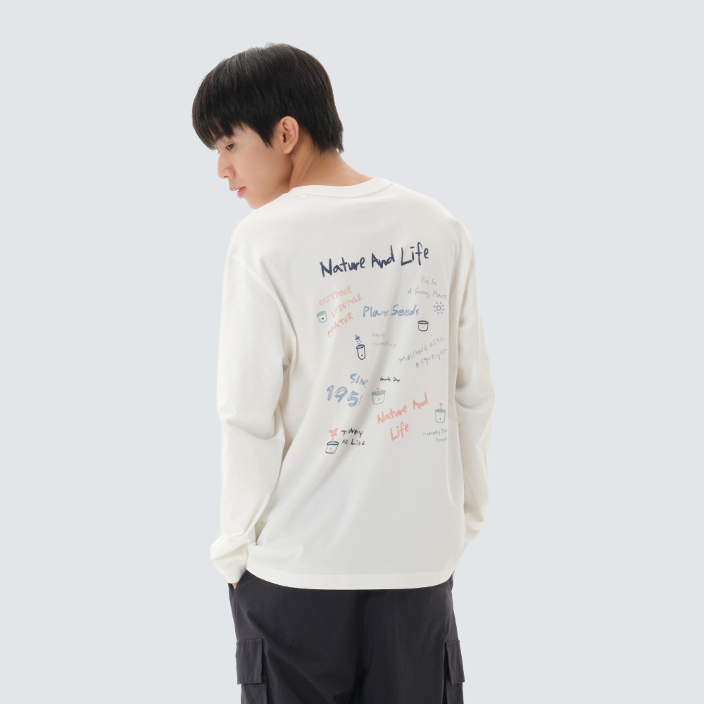 에어로쿨 크레용 긴팔 티셔츠 Off White