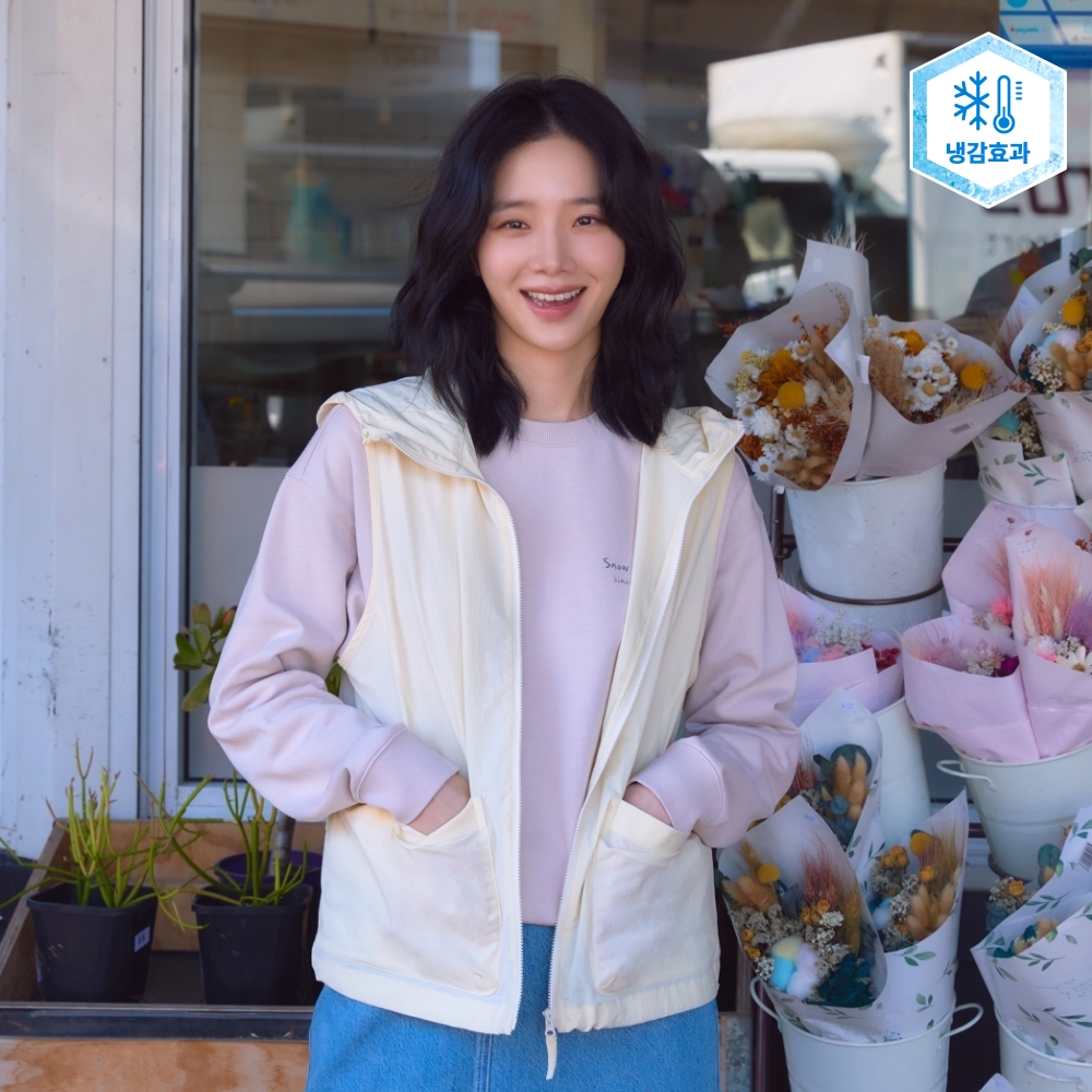 루트 여성 후드 베스트 Pastel Yellow